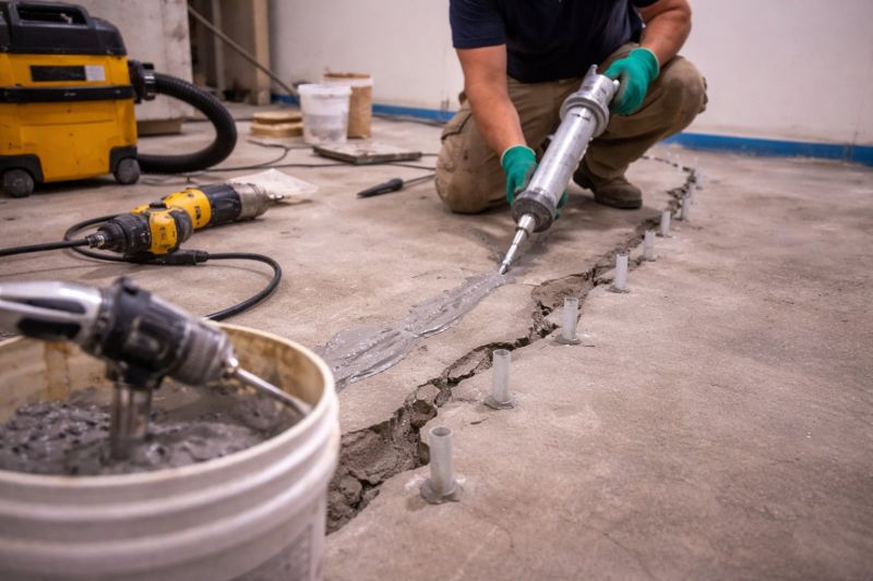 Cracked Basement Floor Repair in Fernandina Beach, FL