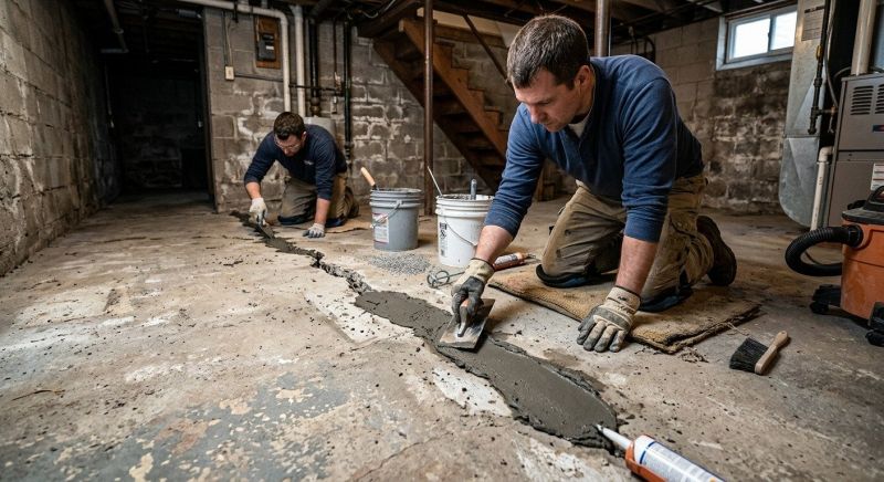 Cracked Basement Floor Repair in Fernandina Beach, FL