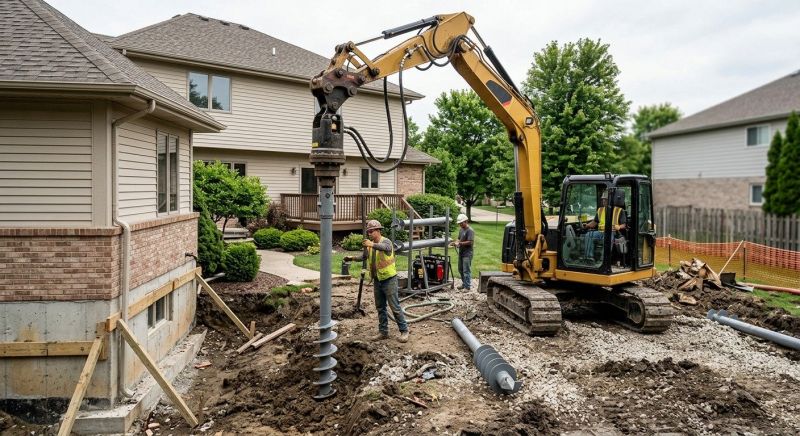Helical Pile Installation in Fernandina Beach, FL
