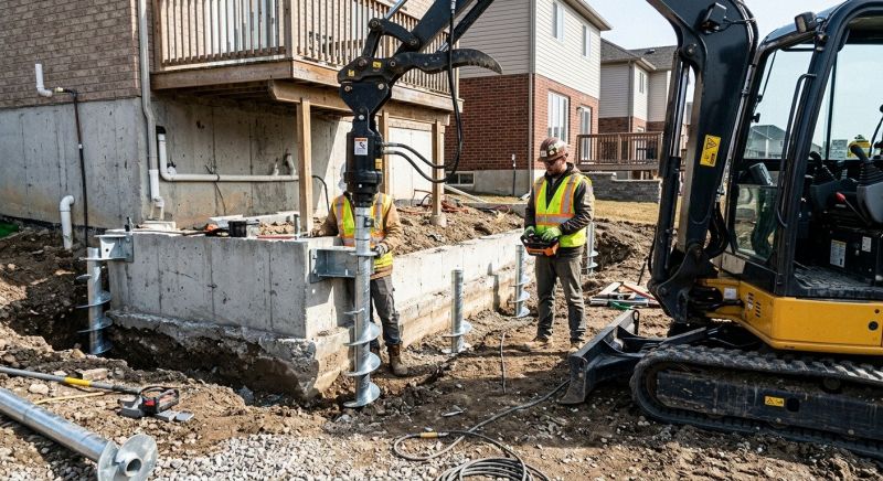 Helical Pile Installation in Fernandina Beach, FL