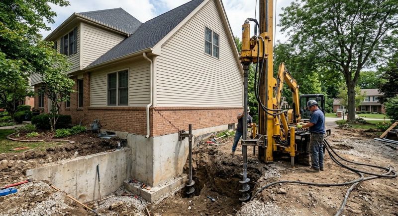 Helical Pile Installation in Fernandina Beach, FL