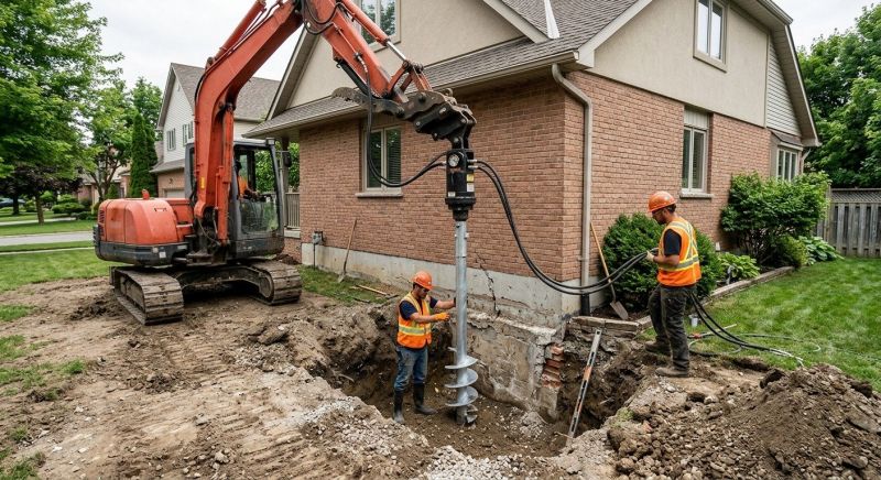 Helical Pile Installation in Fernandina Beach, FL